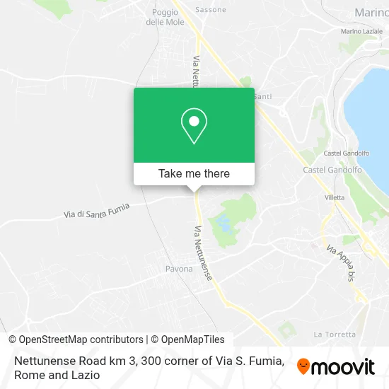 Nettunense Road km 3, 300 corner of Via S. Fumia map