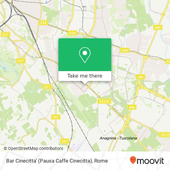 Bar Cinecitta' (Pausa Caffe Cinecitta) map