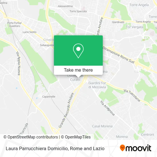 Laura Hairdresser Home Service map