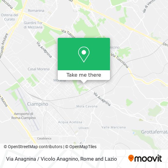 Via Anagnina / Vicolo Anagnino map