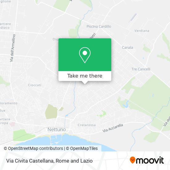 Via Civita Castellana map