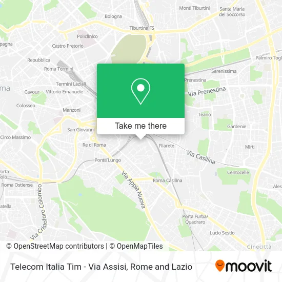 Telecom Italia Tim - Assisi Street map