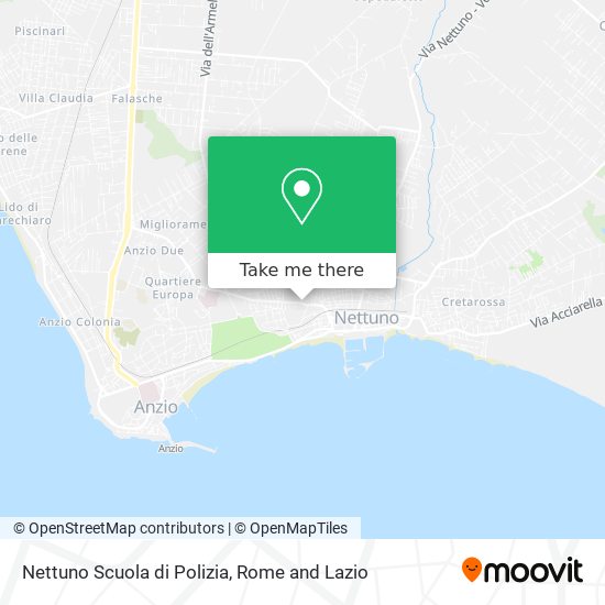 Nettuno Scuola di Polizia map