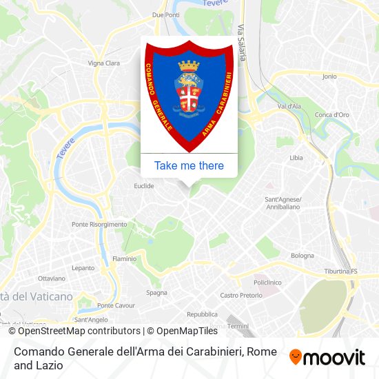 Comando Generale dell'Arma dei Carabinieri map