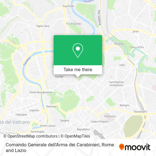 Carabinieri General Command map