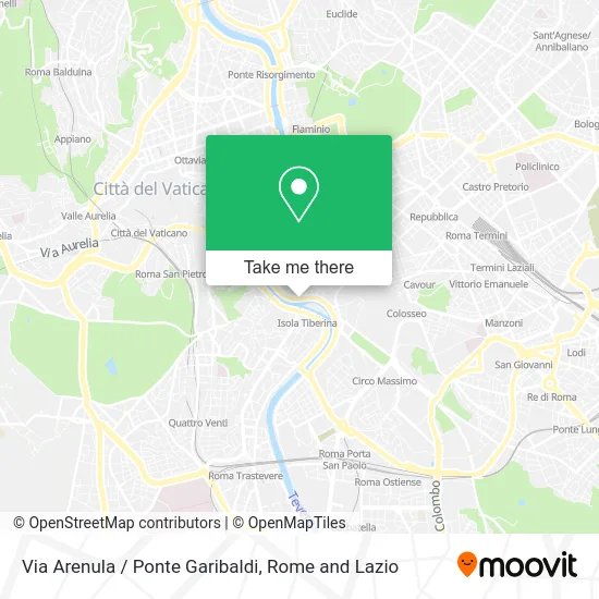 Arenula Street / Garibaldi Bridge map