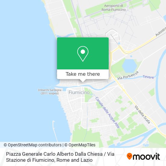 Piazza Generale Carlo Alberto Dalla Chiesa / Via Stazione di Fiumicino map