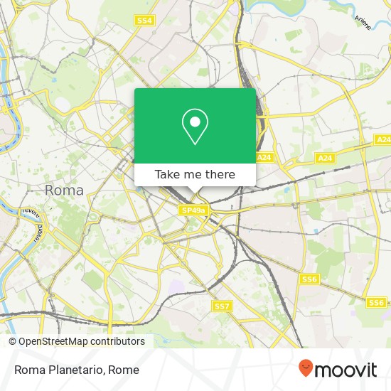 Roma Planetario map