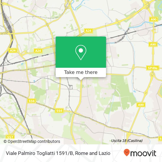 Viale Palmiro Togliatti 1591/B map