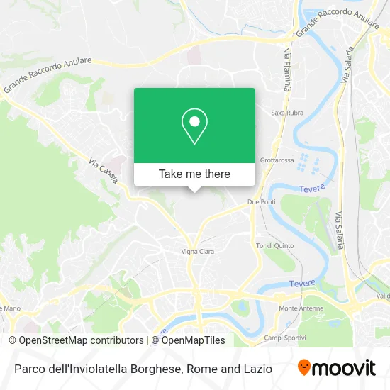 Parco dell'Inviolatella Borghese map