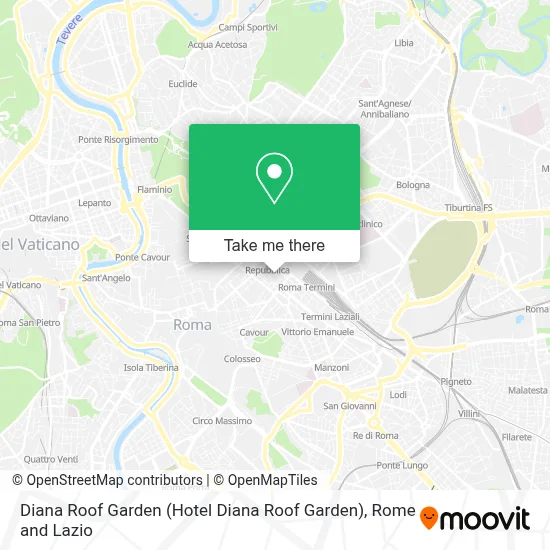 Diana Roof Garden map