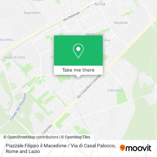 Piazzale Filippo il Macedone / Via di Casal Palocco map