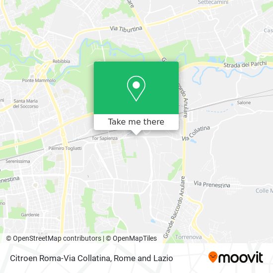 Citroen Roma-Via Collatina map