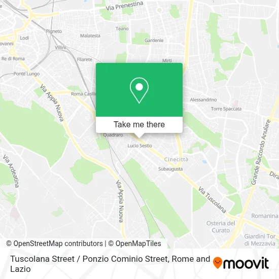 Tuscolana Street / Ponzio Cominio Street map