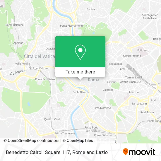 Benedetto Cairoli Square 117 map