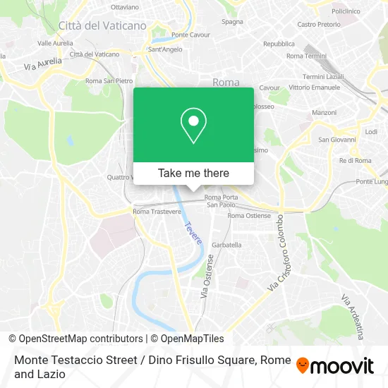 Monte Testaccio Street / Dino Frisullo Square map