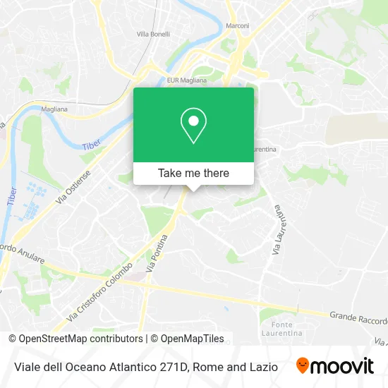 Viale dell Oceano Atlantico 271D map