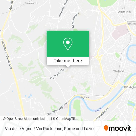 Via delle Vigne / Via Portuense map