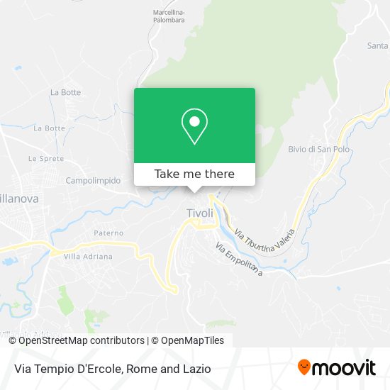 Via Tempio D'Ercole map