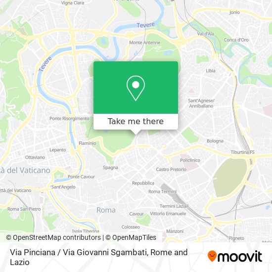 Via Pinciana / Via Giovanni Sgambati map