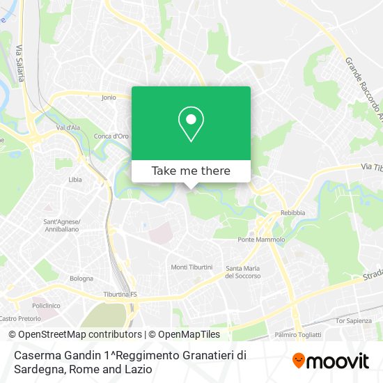 Caserma Gandin 1^Reggimento Granatieri di Sardegna map