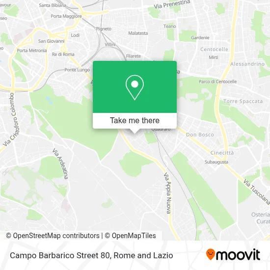 Campo Barbarico Street 80 map