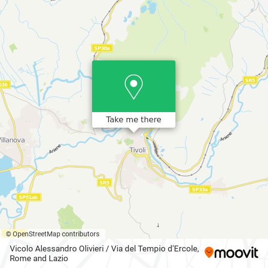 Vicolo Alessandro Olivieri / Via del Tempio d'Ercole map