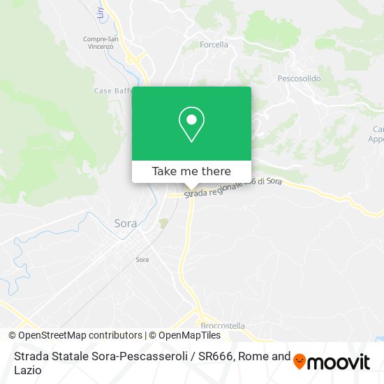 Strada Statale Sora-Pescasseroli / SR666 map