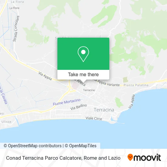 Conad Terracina Calcatore Park map