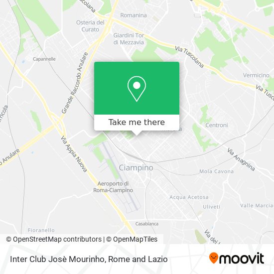 Inter Club Josè Mourinho map