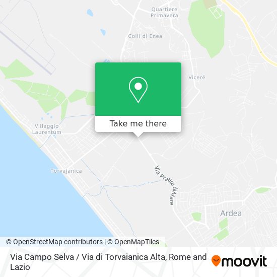Via Campo Selva / Via di Torvaianica Alta map