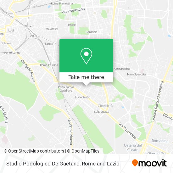 Studio Podologico De Gaetano map