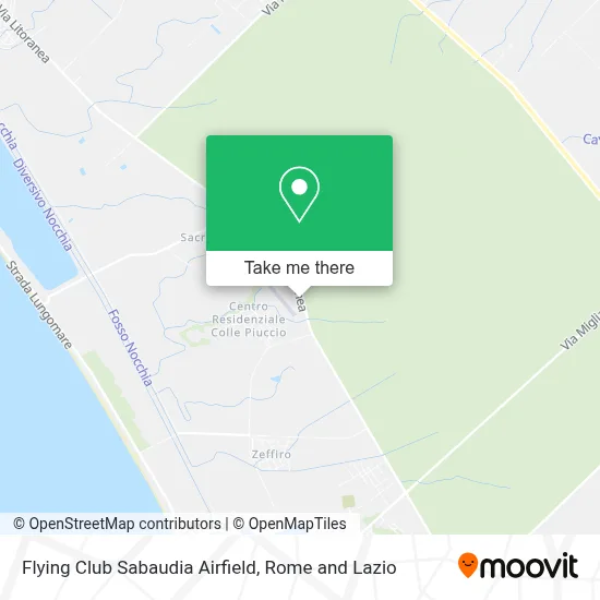 Flying Club Sabaudia Airfield map