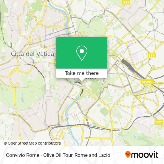 Convivio Rome - Olive Oil Tour map