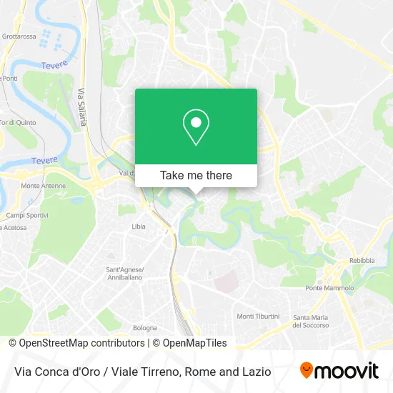 Conca d'Oro Street / Tirreno Avenue map