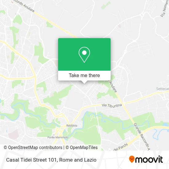 Casal Tidei Street 101 map