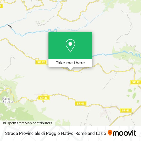 Strada Provinciale di Poggio Nativo map