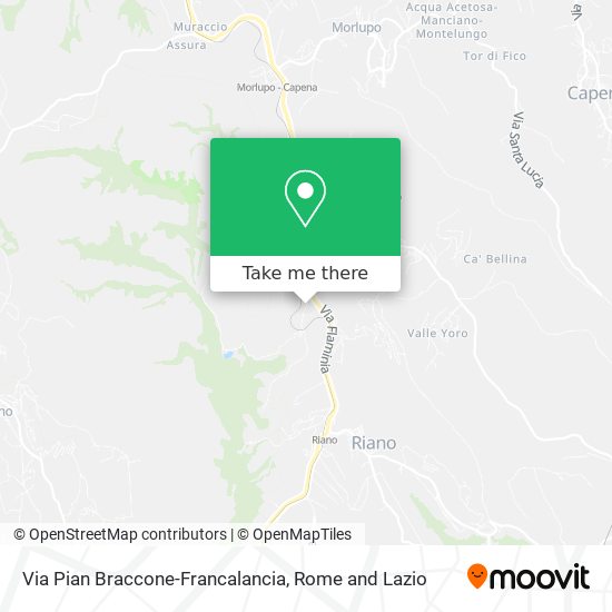 Via Pian Braccone-Francalancia map