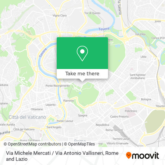 Via Michele Mercati / Via Antonio Vallisneri map