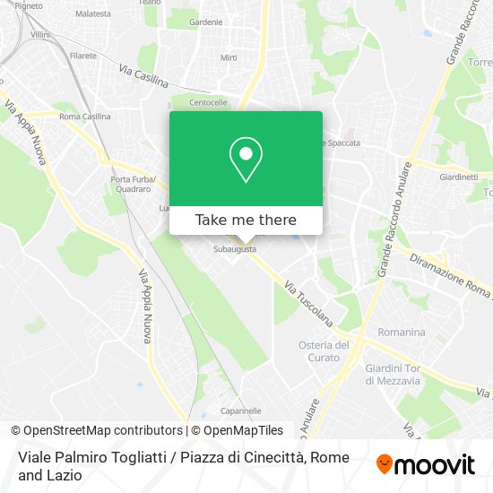 Viale Palmiro Togliatti / Piazza di Cinecittà map