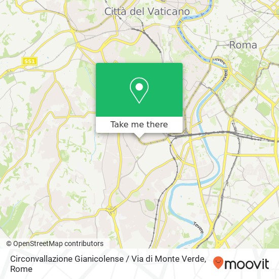 Circonvallazione Gianicolense / Via di Monte Verde map