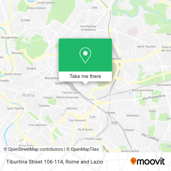 Tiburtina Street 106-114 map