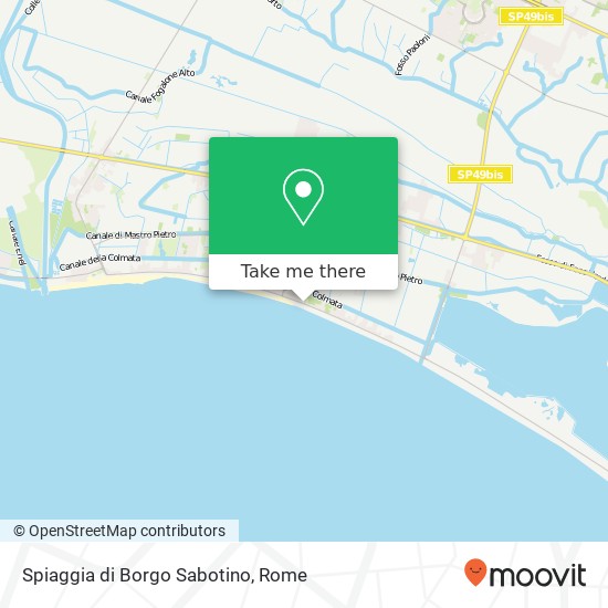 Spiaggia di Borgo Sabotino map