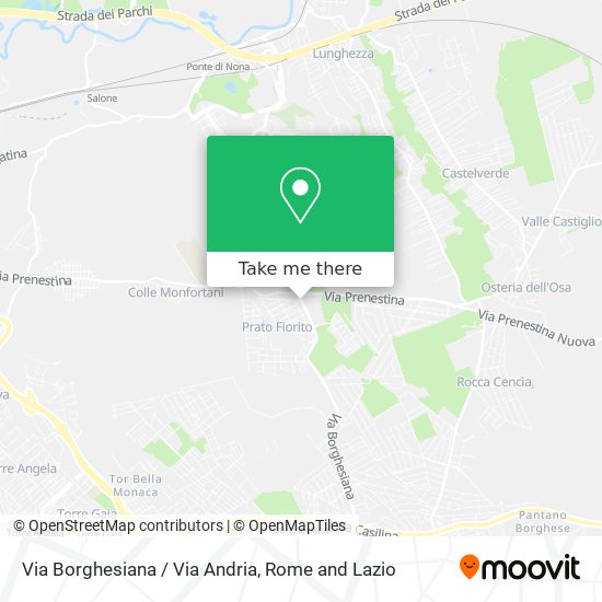 Via Borghesiana / Via Andria map