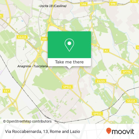 Via Roccabernarda, 13 map