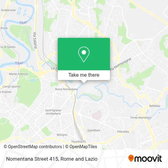 Nomentana Street 415 map