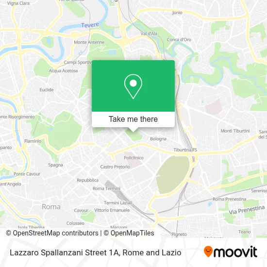 Lazzaro Spallanzani Street 1A map