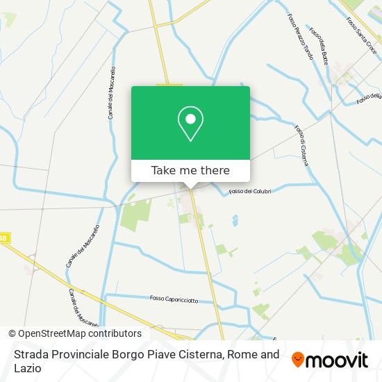 Strada Provinciale Borgo Piave Cisterna map