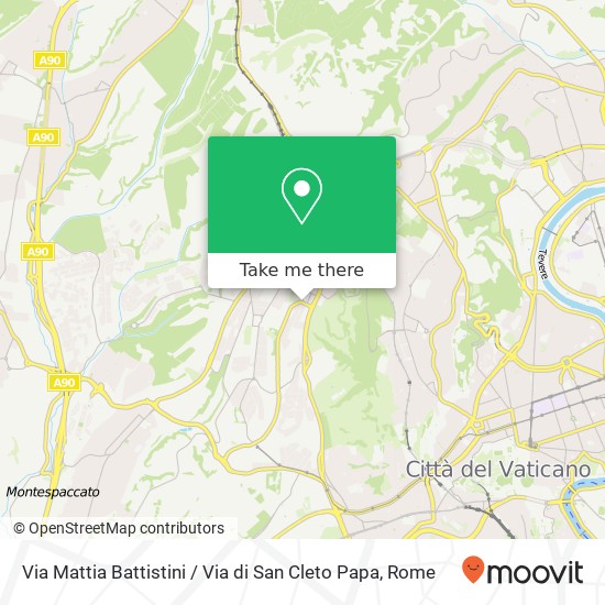 Via Mattia Battistini / Via di San Cleto Papa map