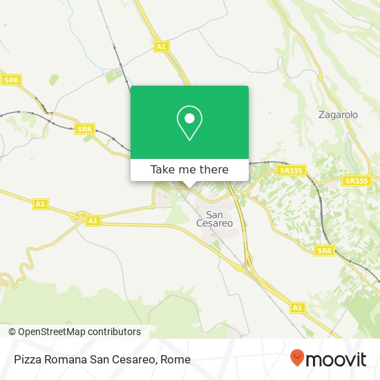 Pizza Romana San Cesareo map